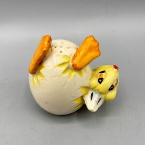 Vtg Shafford‎ Japan Ceramic Duck Chick Hatching Egg Salt Shaker Yellow Easter